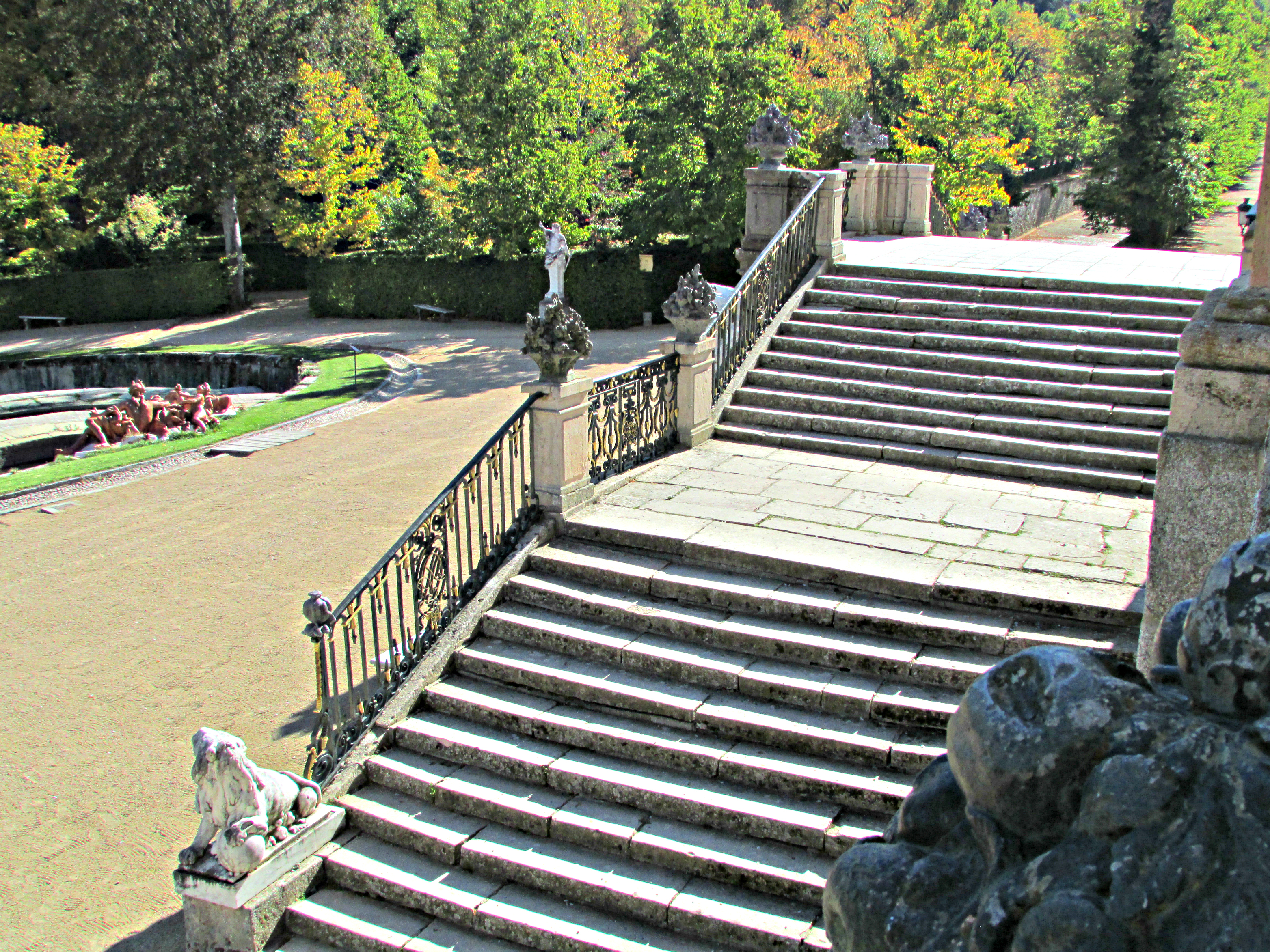Back staircase Royal Gardens of La Granja