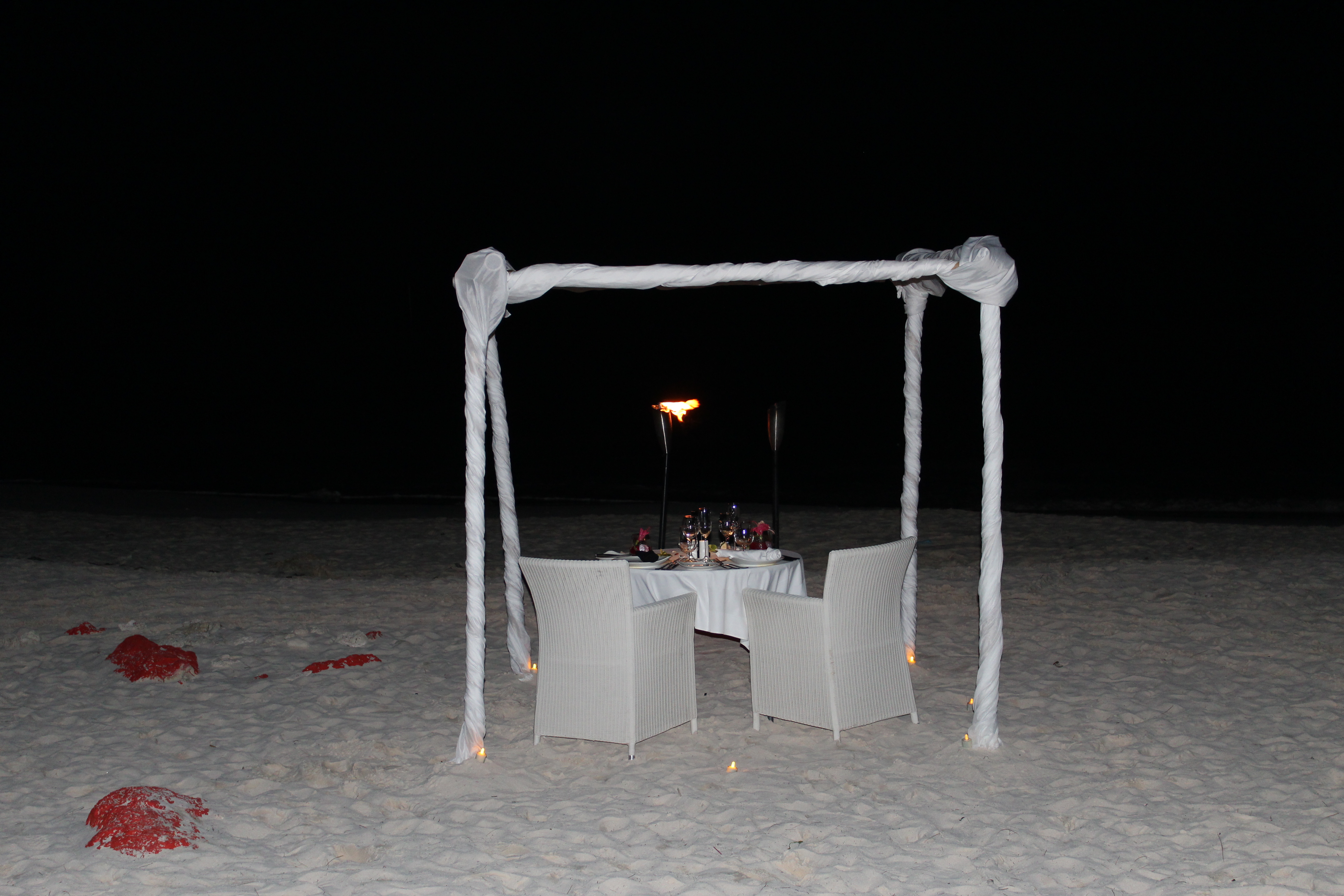 Dining on the Beach at Sandals Barbados