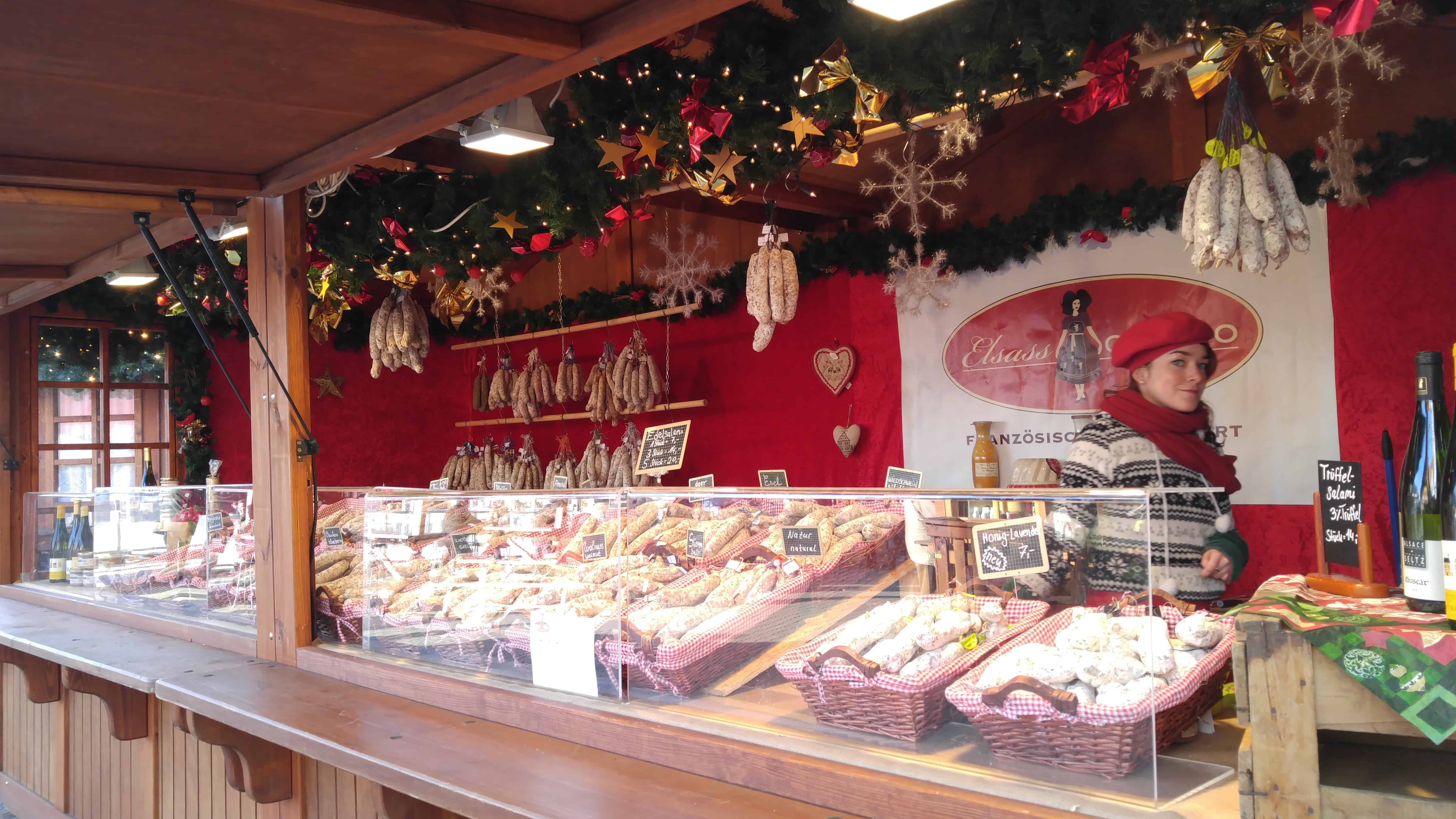 Meat Stalls German Christmas Market