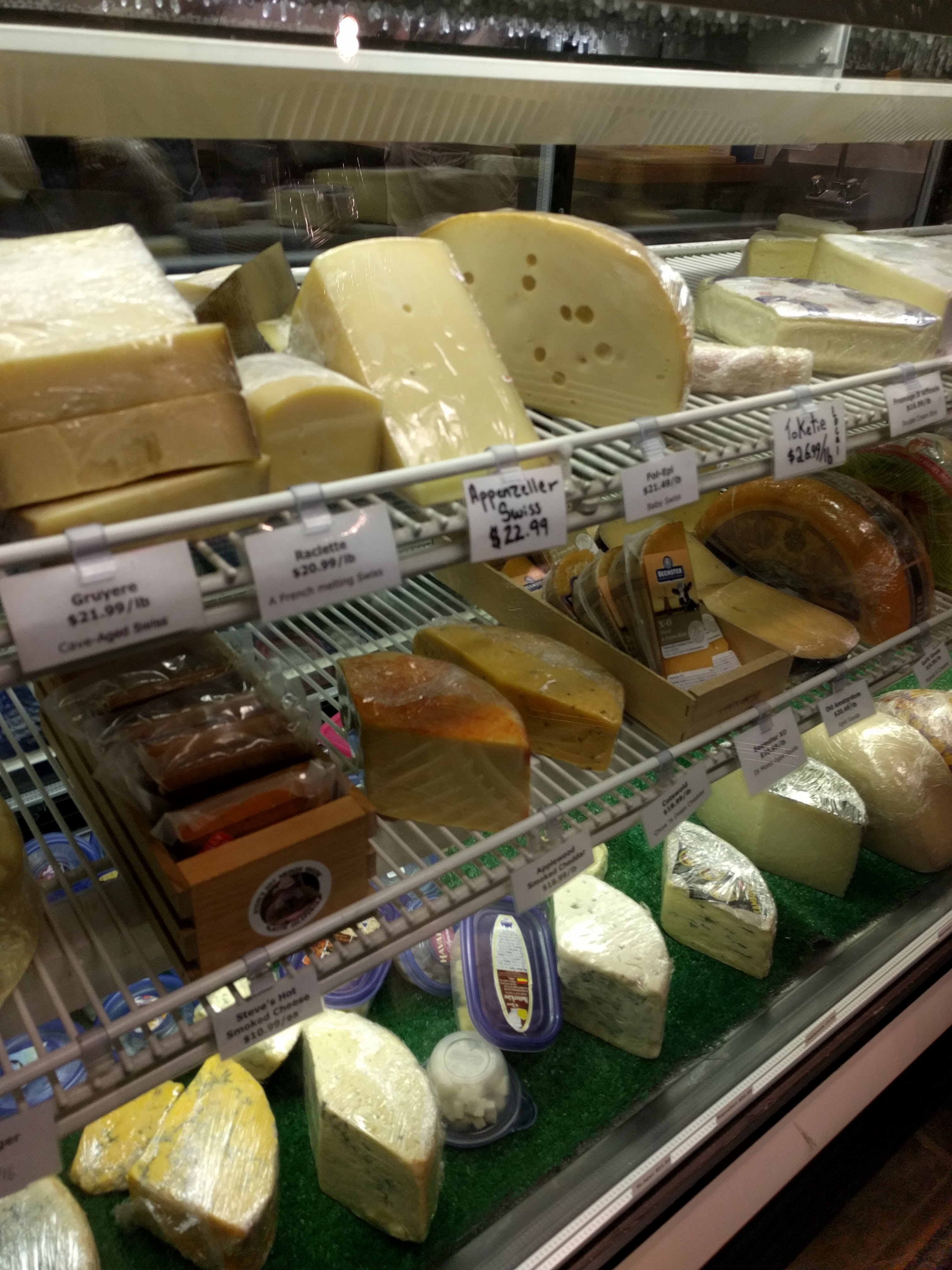 cheese monger display case