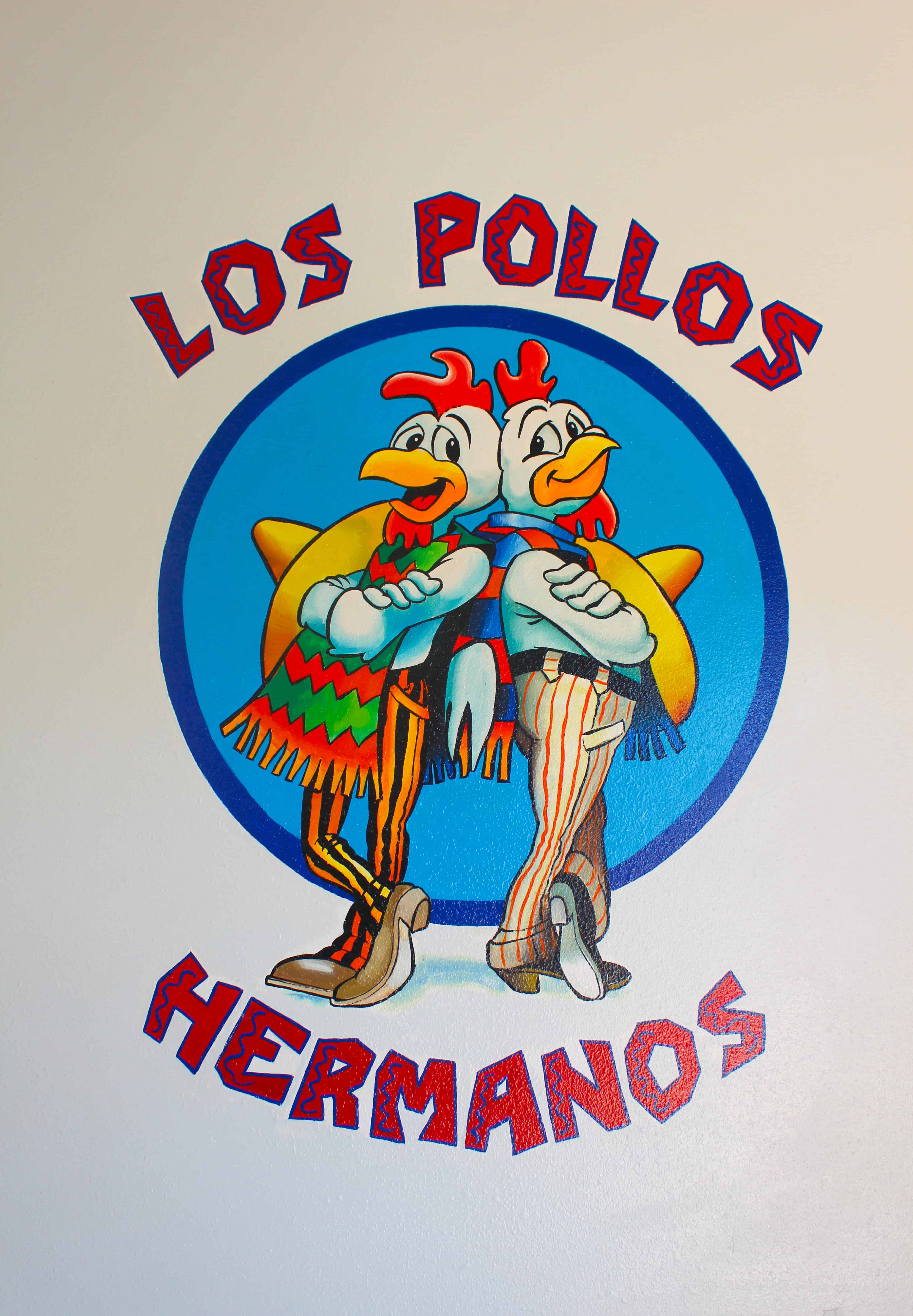 Los Pollos Hermanos Logo on Restaurant Entrance Breaking Bad