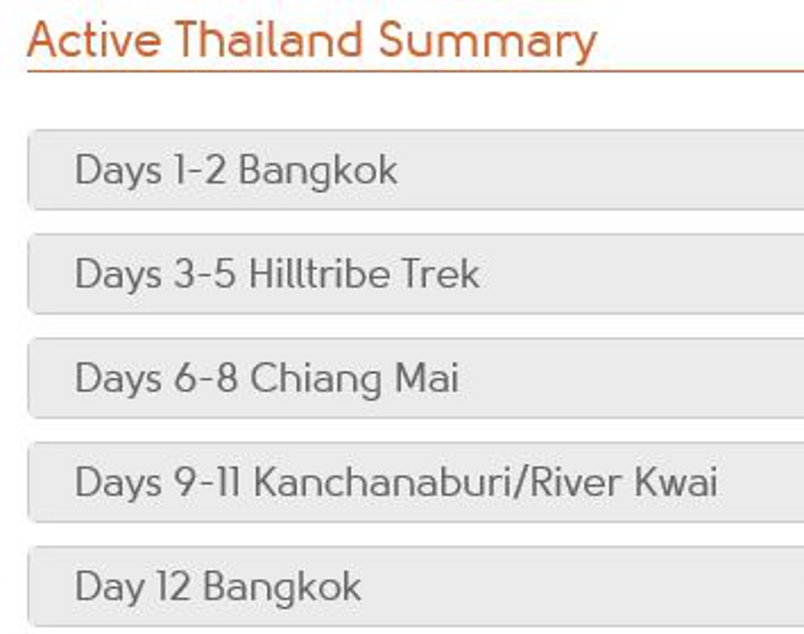 Active Thailand Summary