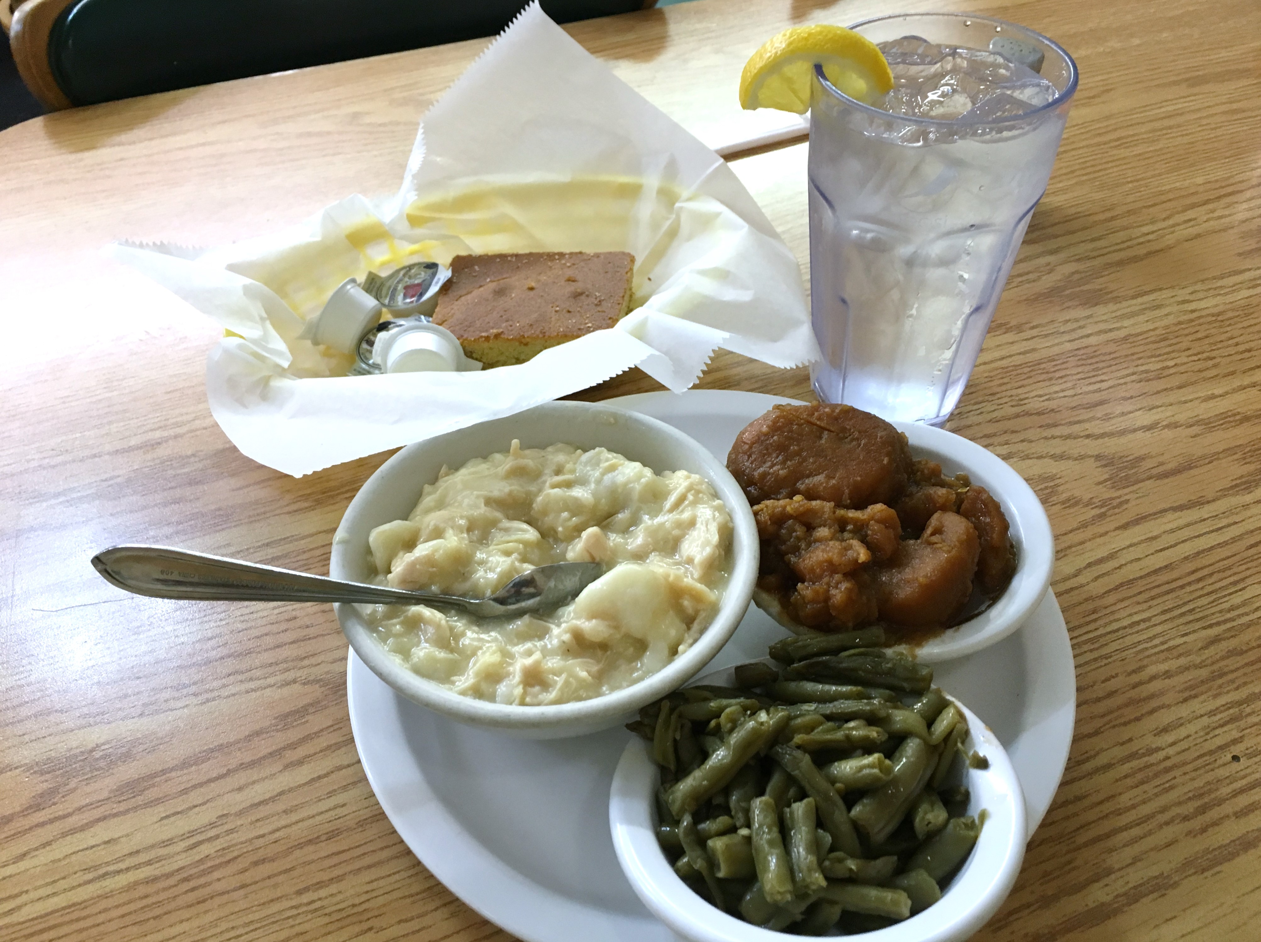 Barney's Chicken n Dumplings with Green Beans and Yams - 24 Hours in the Real Mayberry