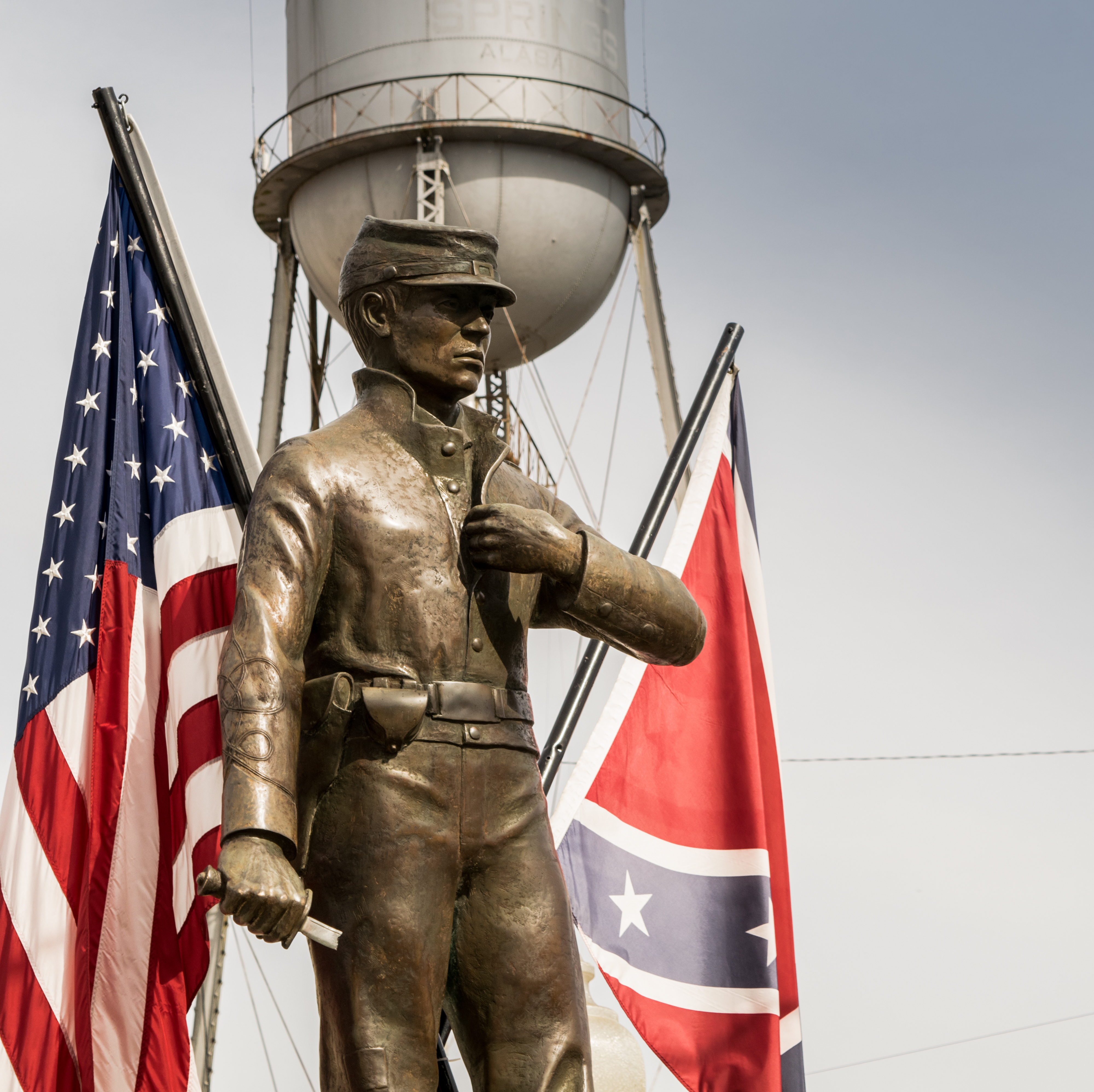 Dual Destiny Sculpture representing the division of the Civil War