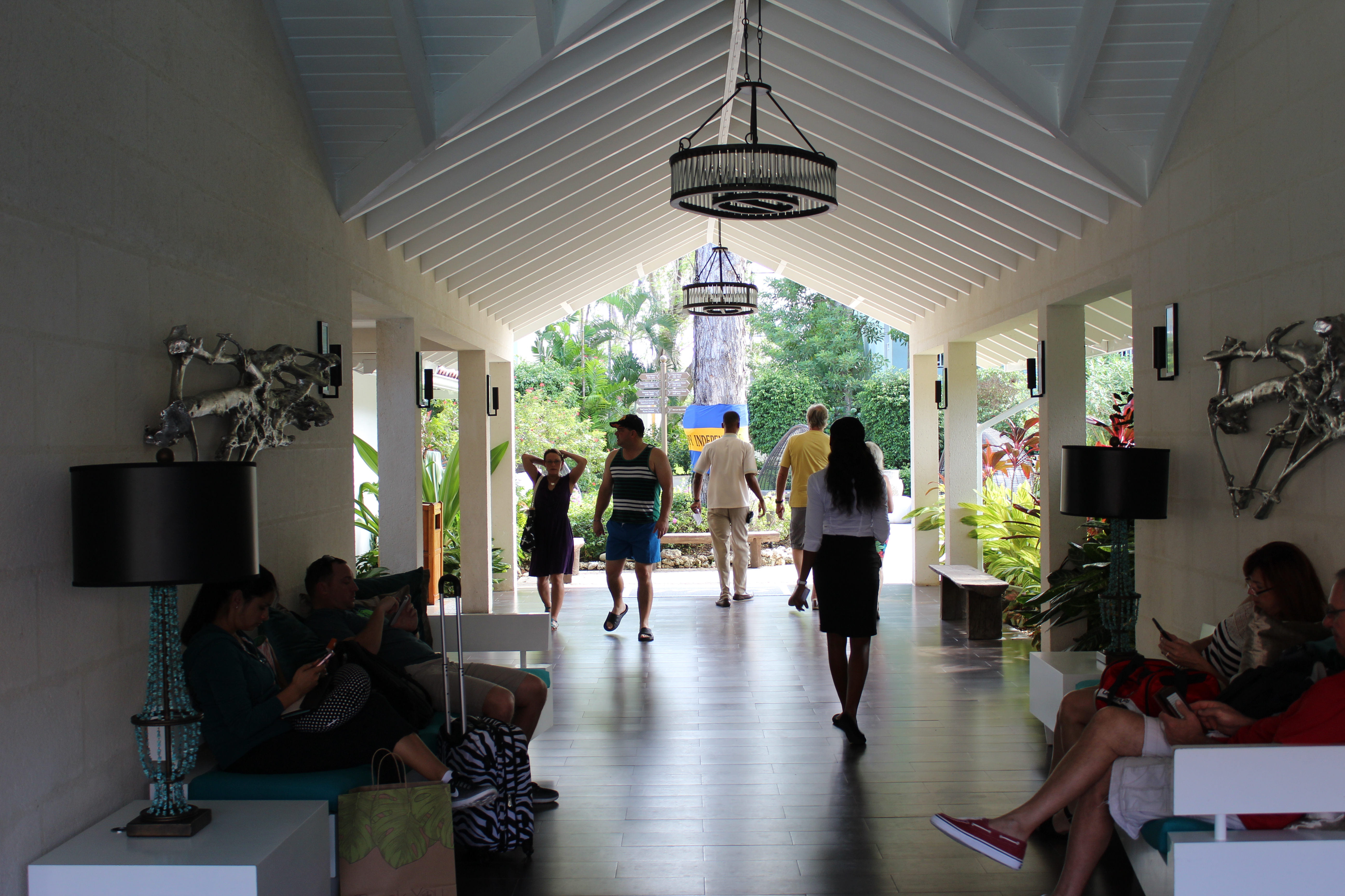 Guests Enjoying Lobby at Sandals Barbados