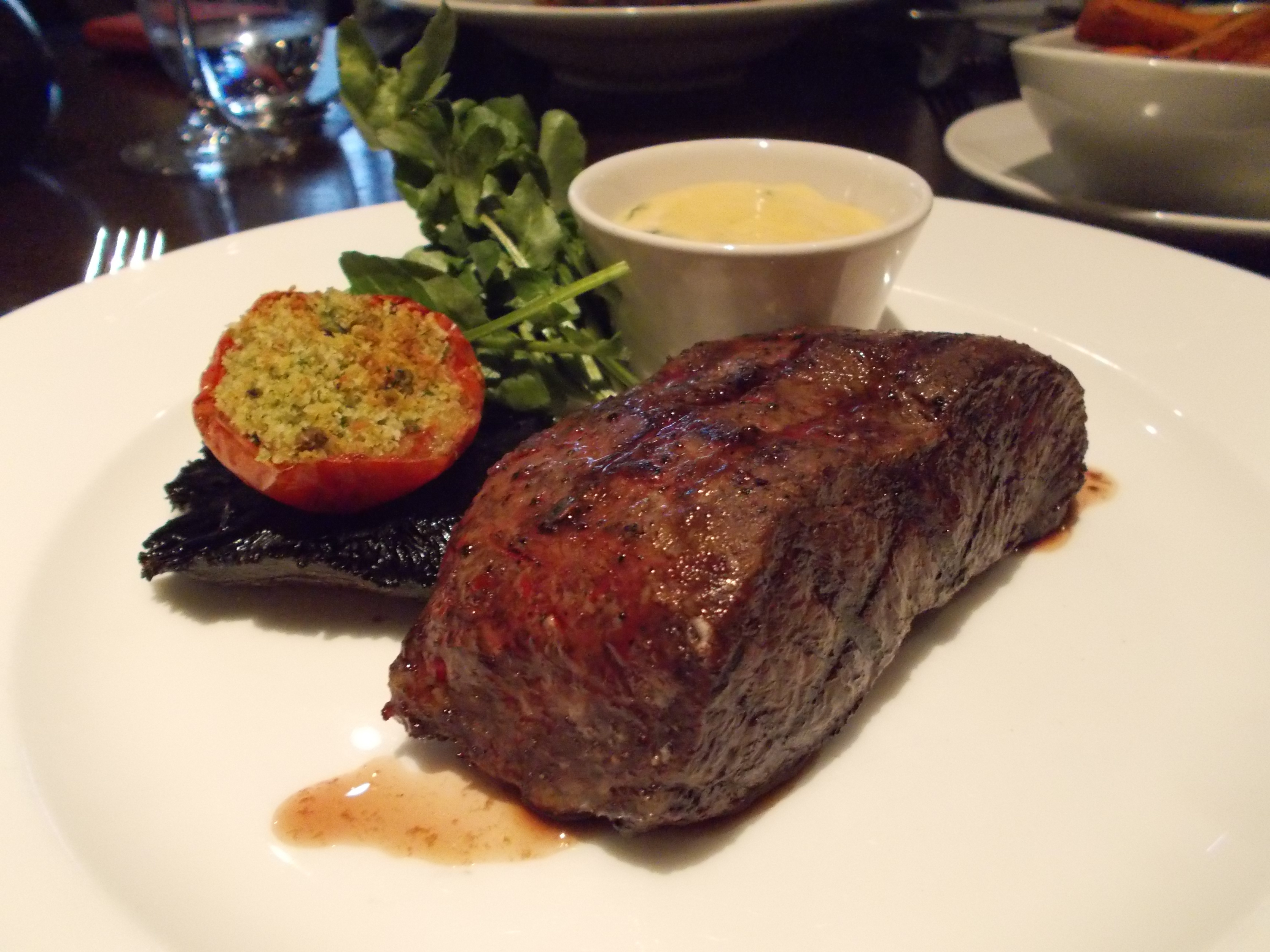 Flat Iron Steak with Bernaise Sauce at Hunter 486