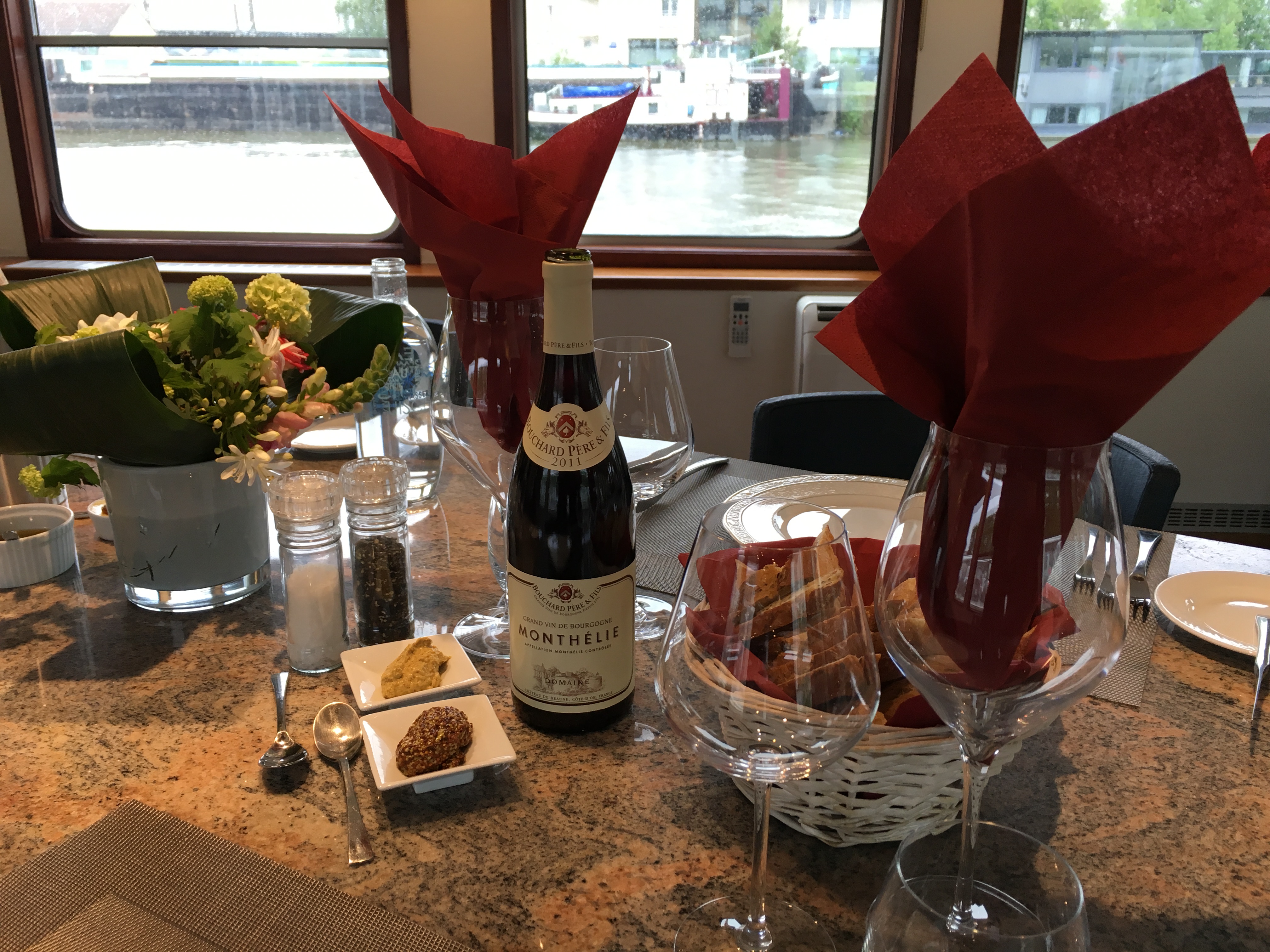 Dinner Aboard Panache - French Barge trip with European Waterways