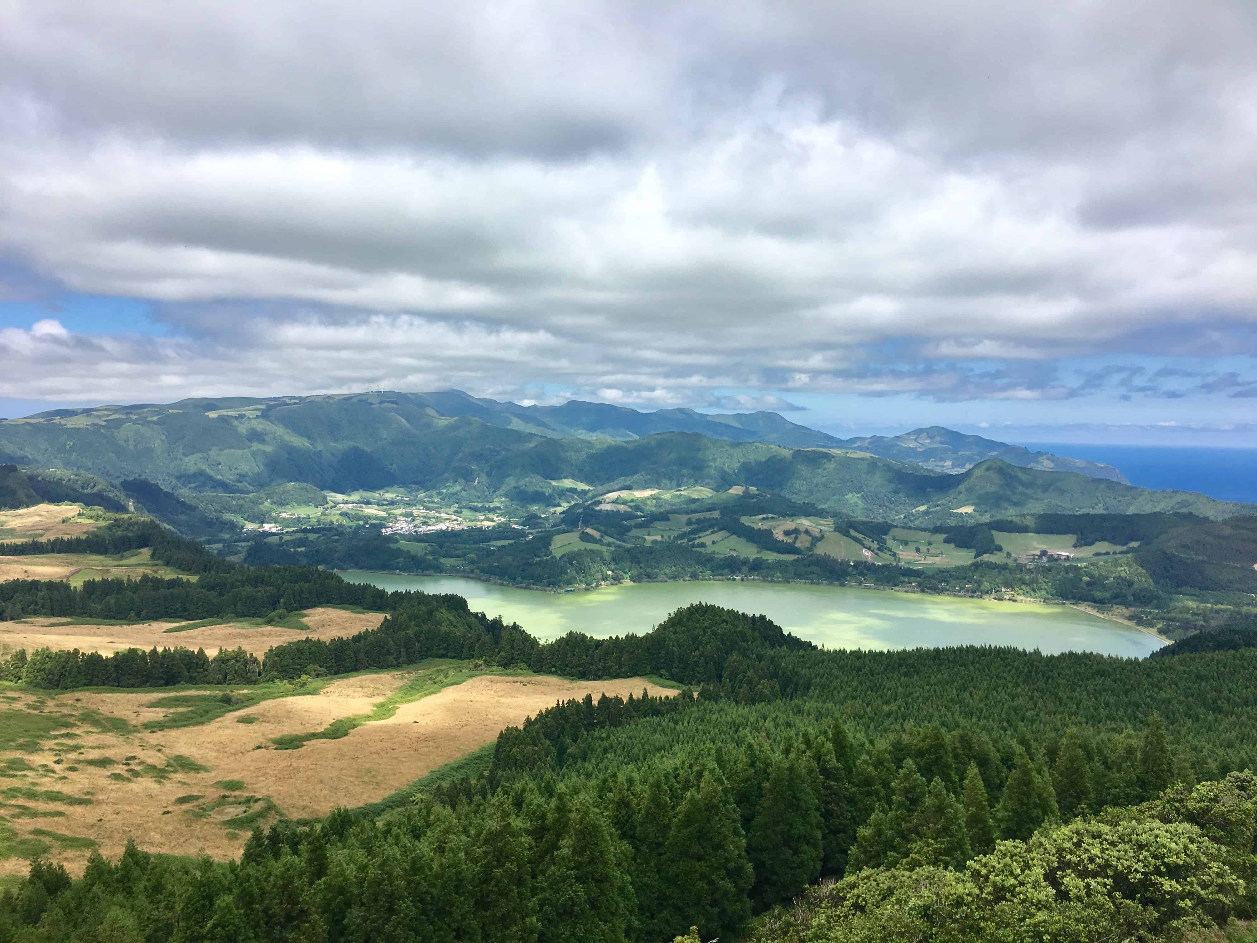 View of Lake Furnas, Sao Miguel, Azores