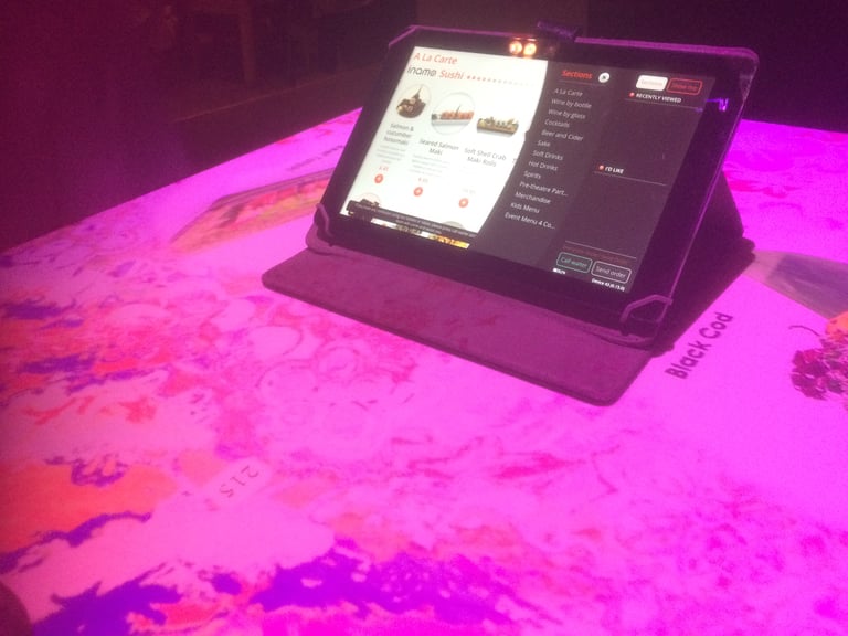 Order by Tablet at Inamo Restaurant