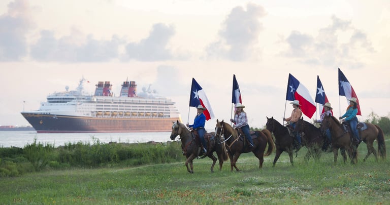 In 2017, Disney Cruise Line returns to Galveston with sailings to the Caribbean and the Bahamas. In this photo taken in 2012, the Disney Magic sails into Galveston for the first time. (Matt Stroshane, photographer)