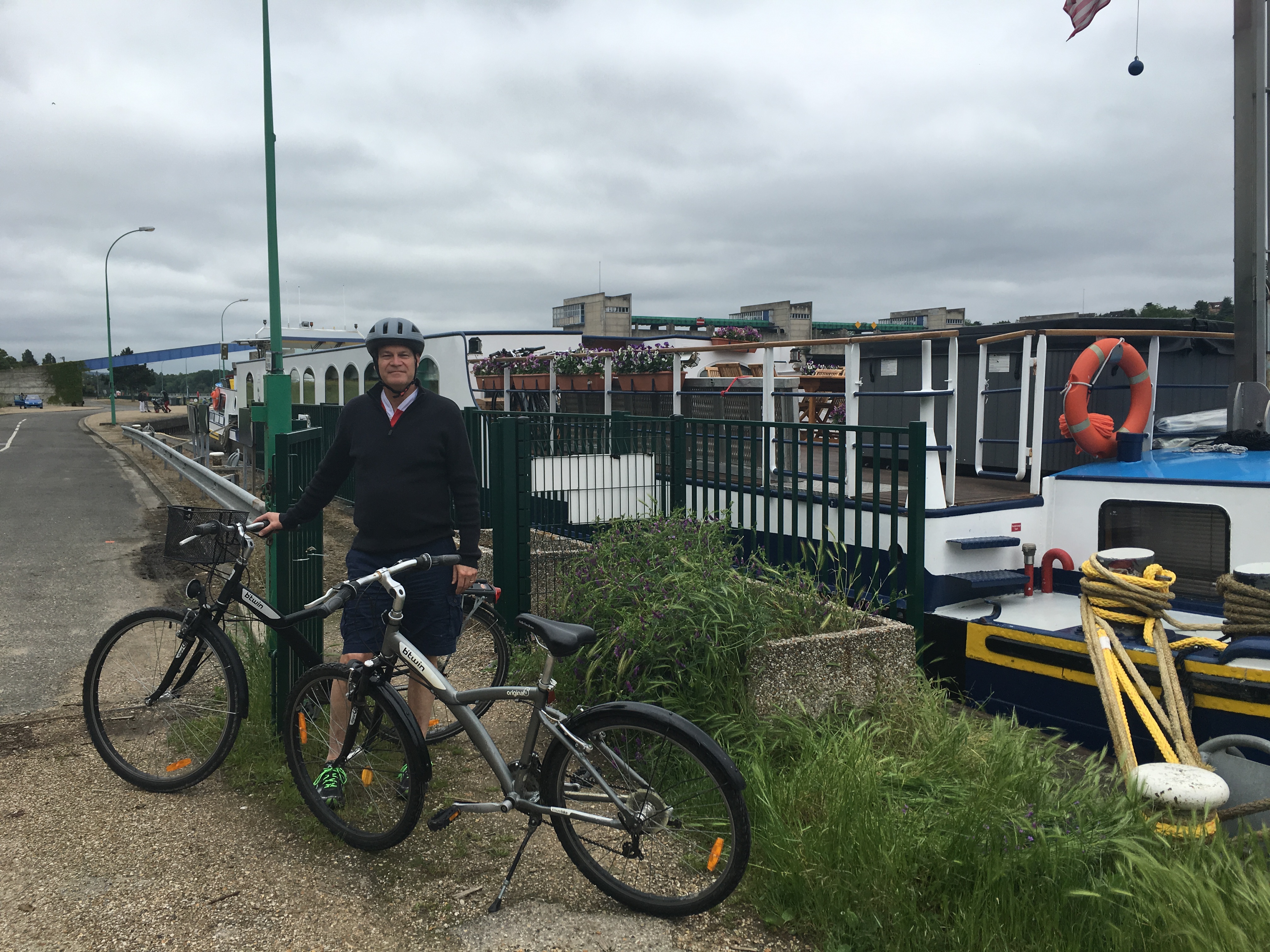 Cycling along Canal - Finding Balance on a Barge in France