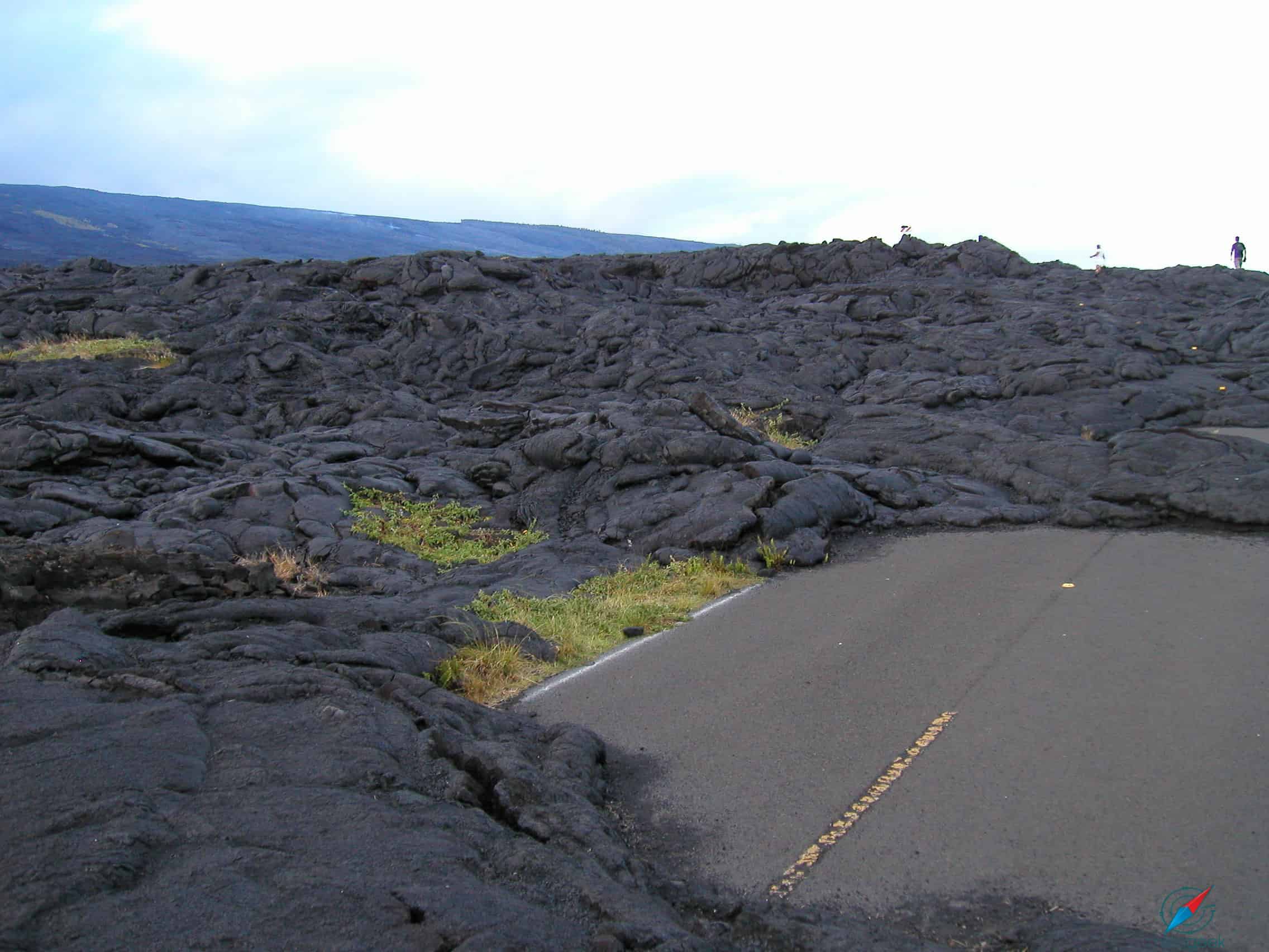 Kilauea Lava on Road