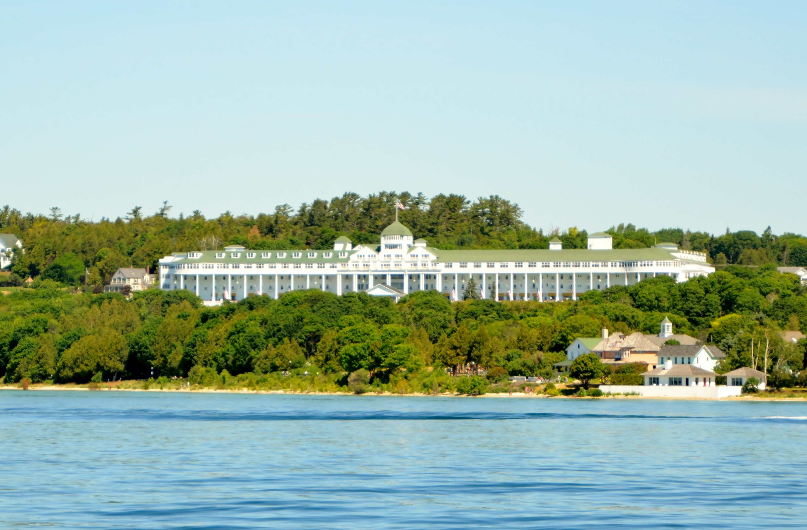 Grand Hotel on Mackinac Island from the Ferry