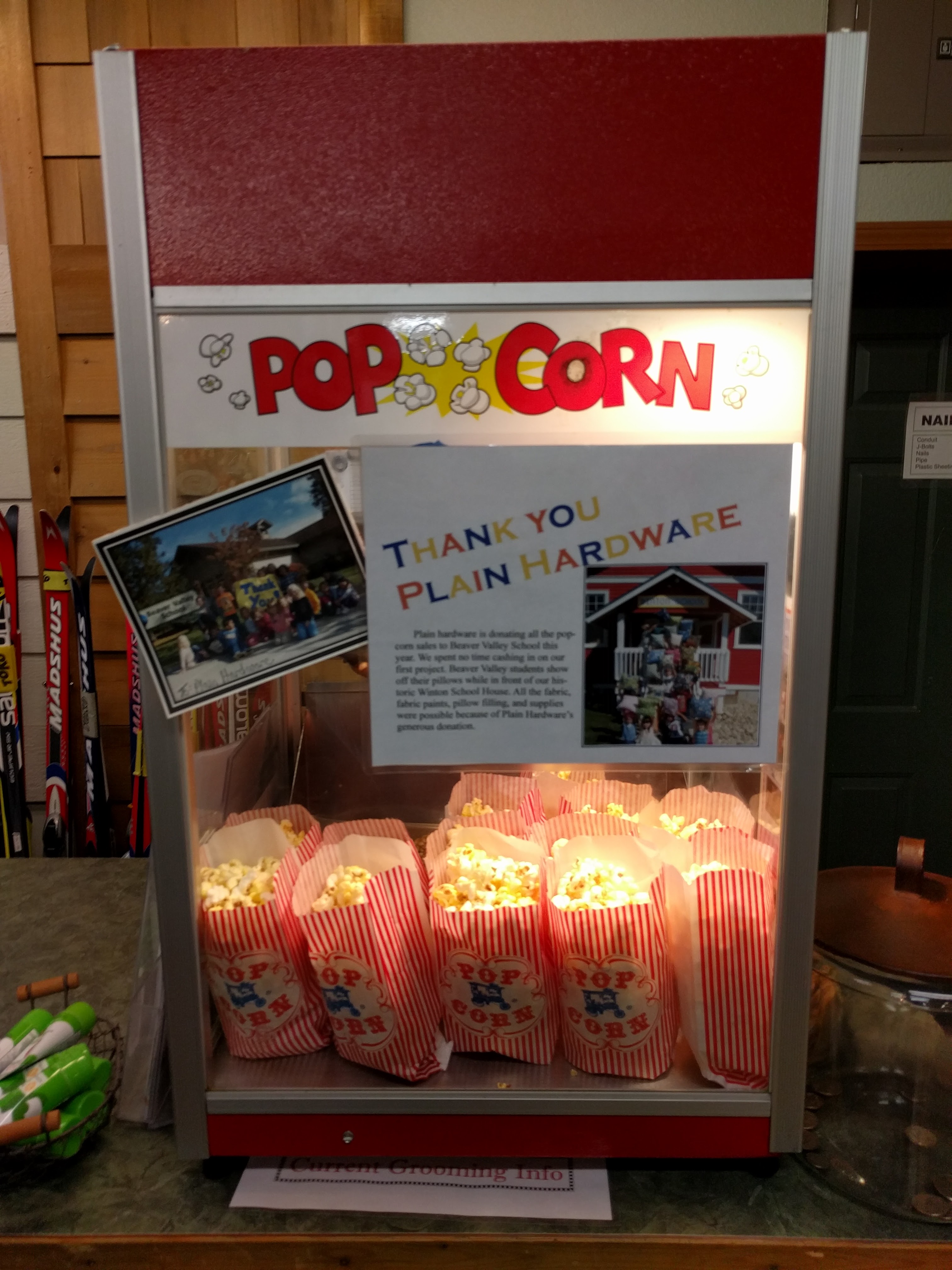 popcorn at Plain hardware