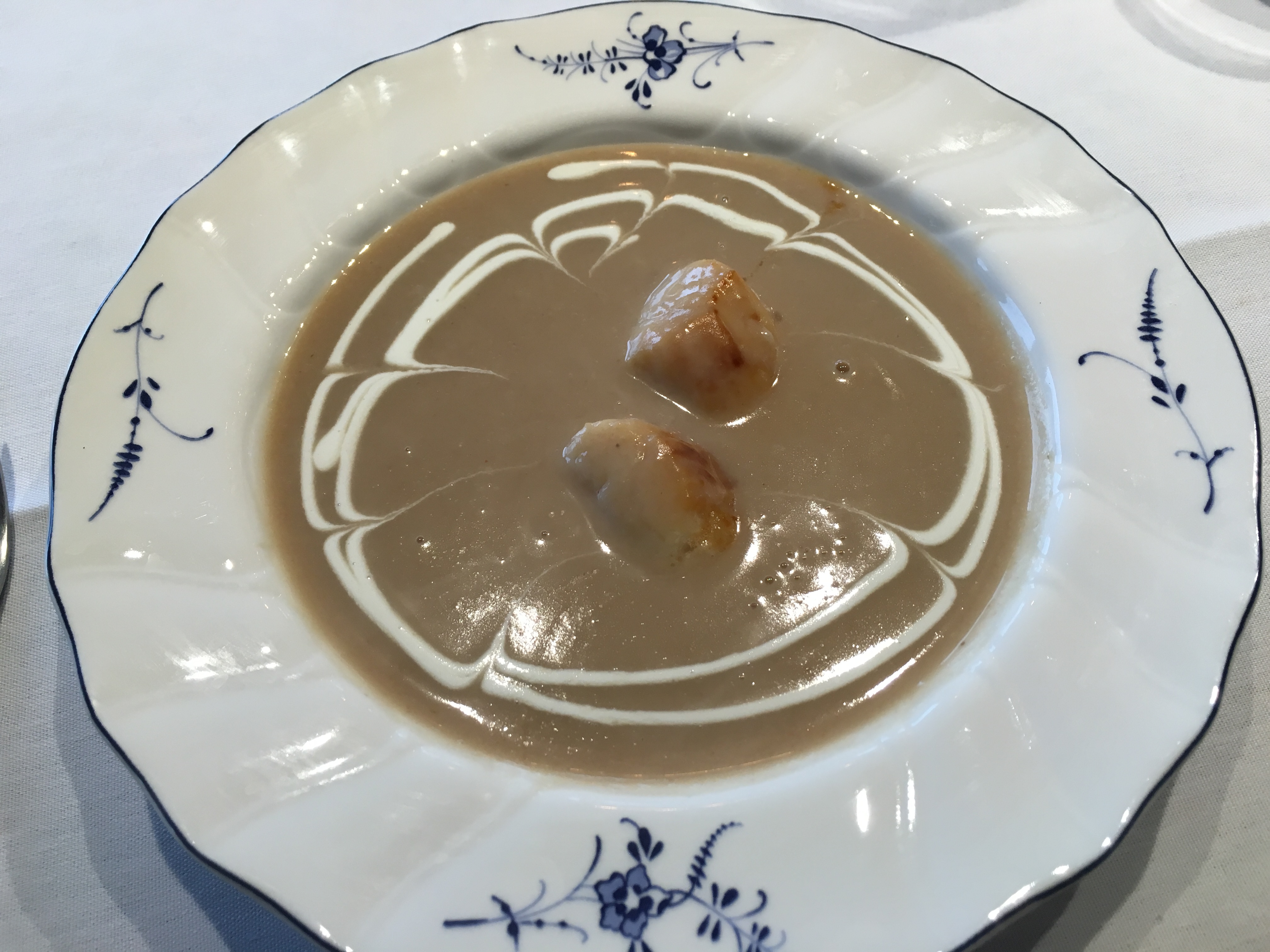 Roasted Chestnut Soup with Seared Scallops - European Waterways