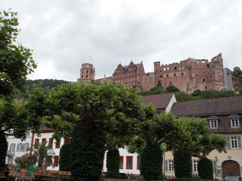 Palace Looks Over Old Town Heidelberg