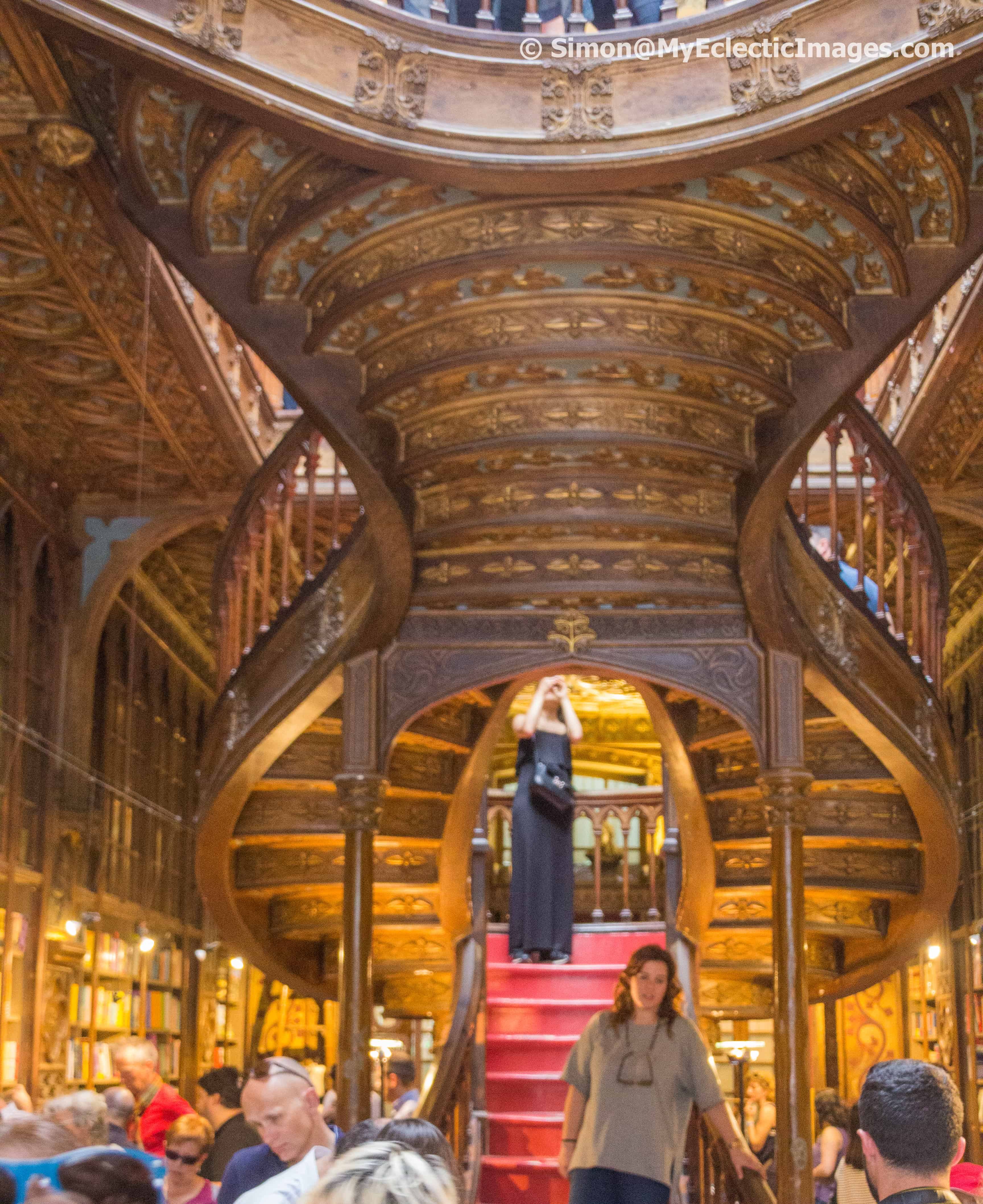 The Stairway at Lello Bookstore on Porto Walking Tour