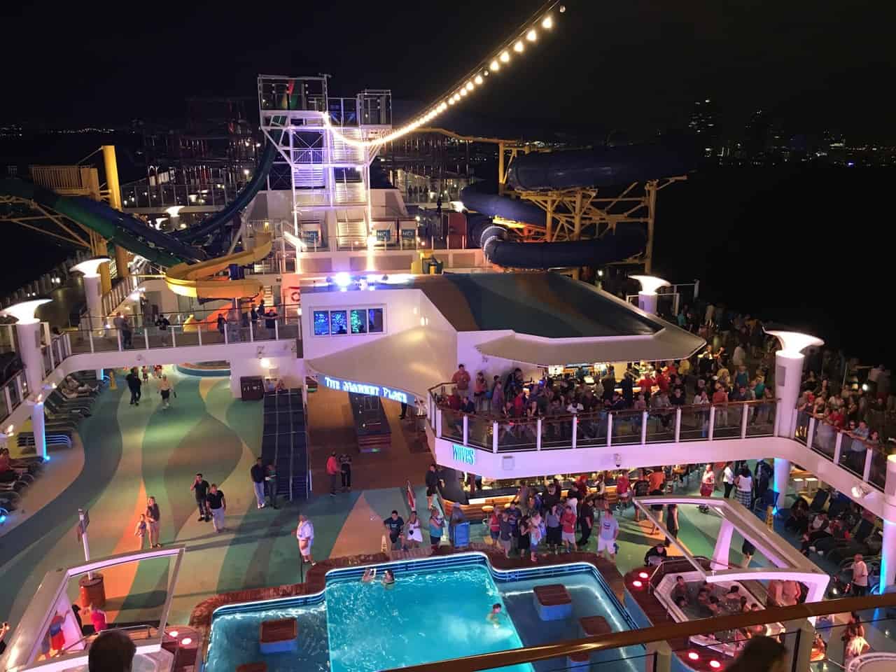 NCL Escape Top Deck at Night