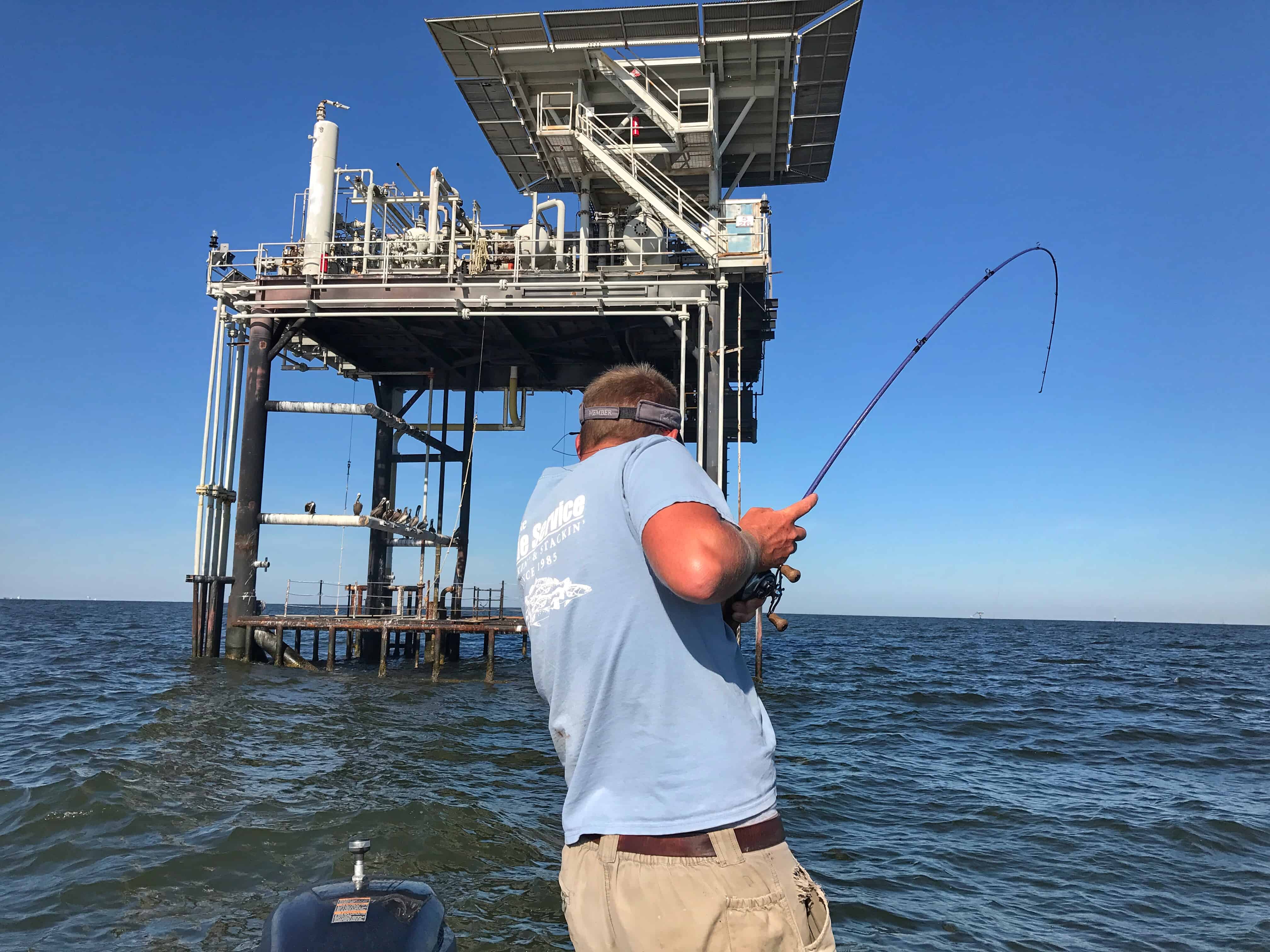 Offshore fishing with Big Lake Guide Services Lake Charles