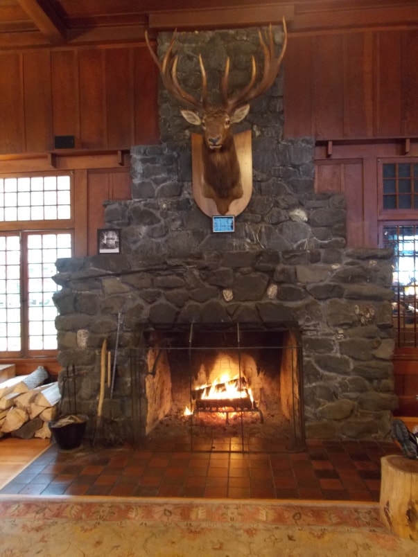 Lobby Fireplace - Lake Crescent Lodge