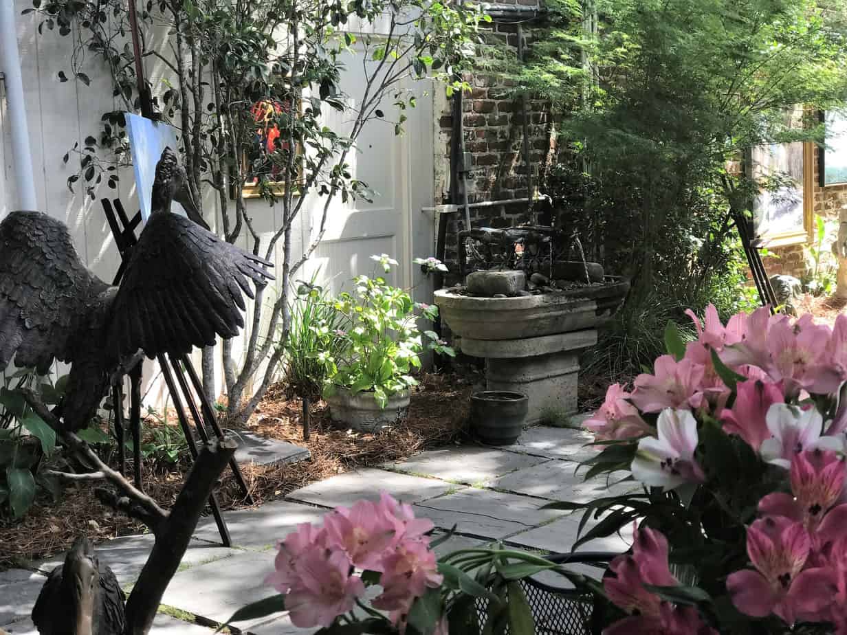 Visiting Charleston South Carolina - courtyard at Rick Reinert Studio
