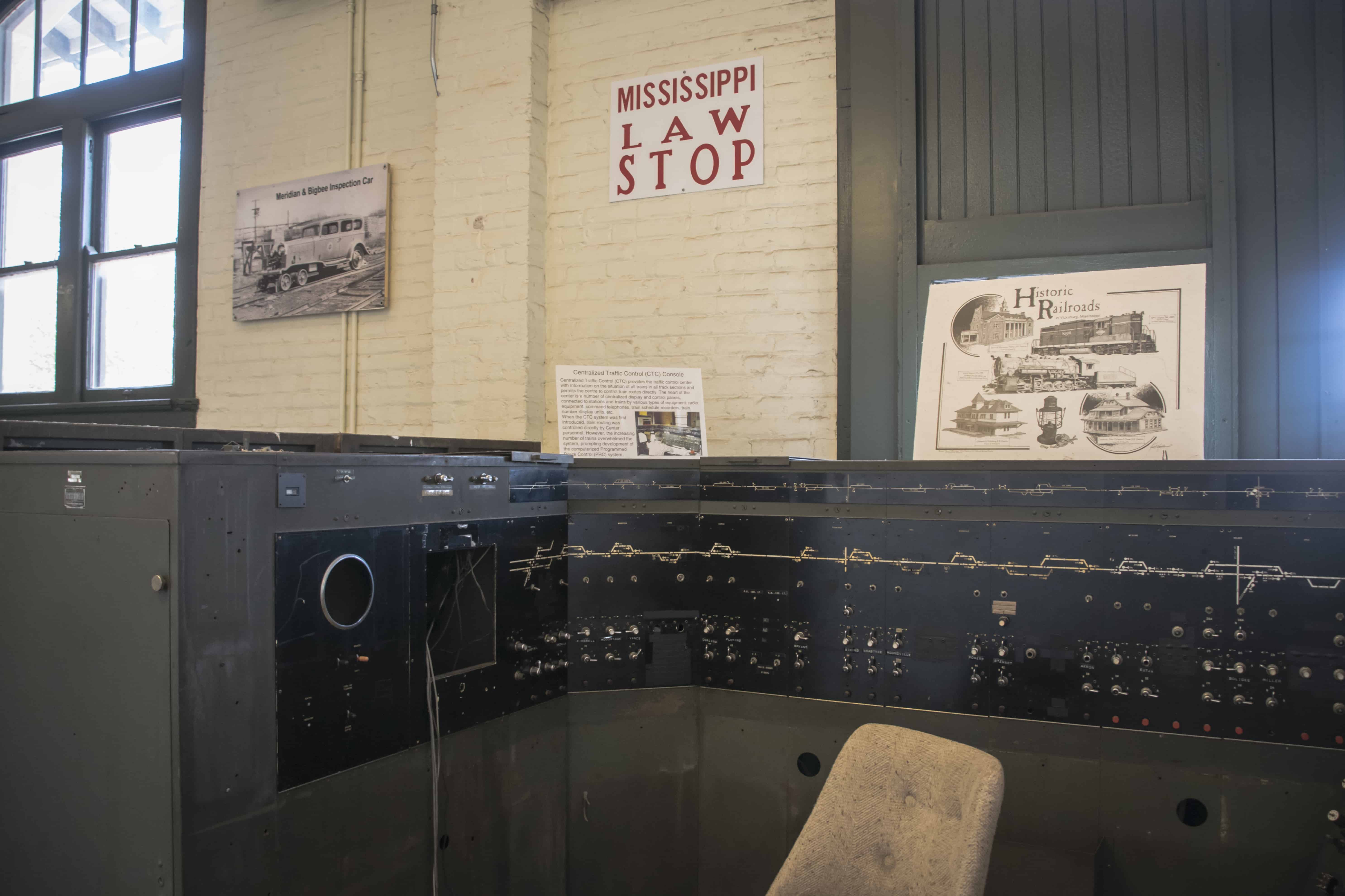 Meridian Railroad Museum-Control Console
