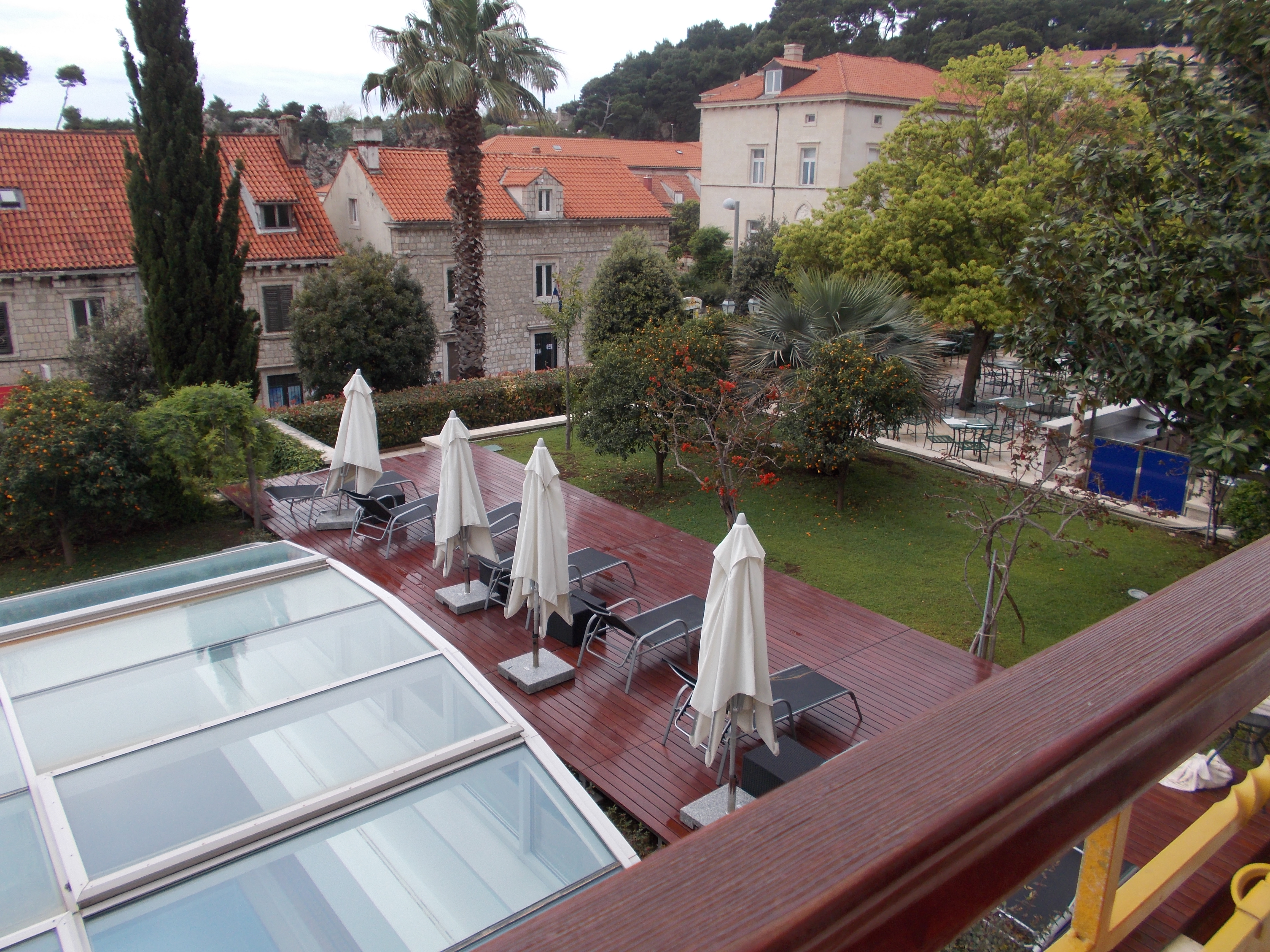 Sun Deck on a Rainy Day Hilton Imperial Dubrovnik