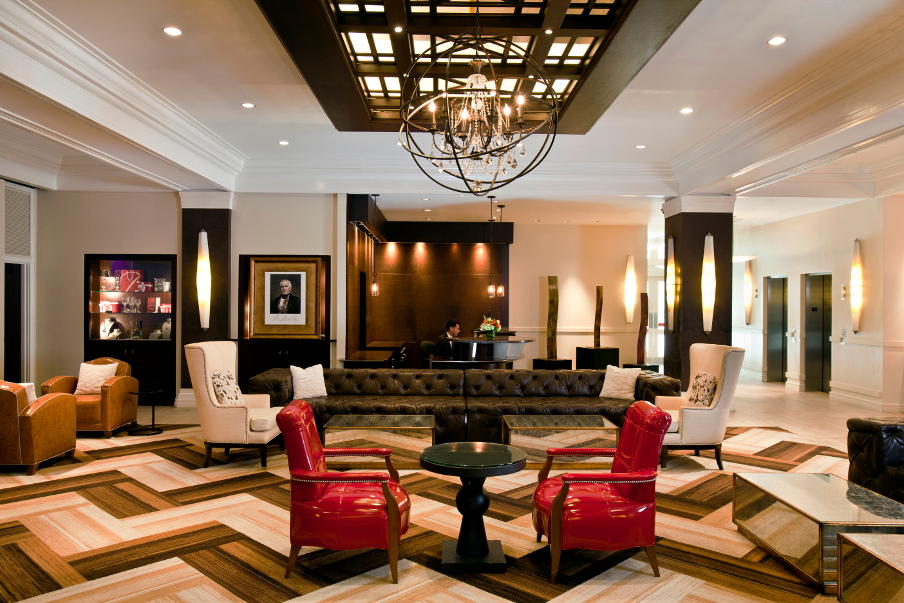 Sam Houston Lobby (c) 2014 Hilton Worldwide