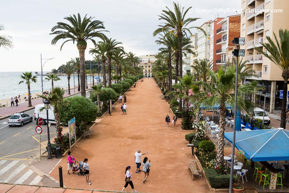 A Birdseye View of the Esplanade in Lloret de Mar from Maritime Museum in a Home of the Indianos