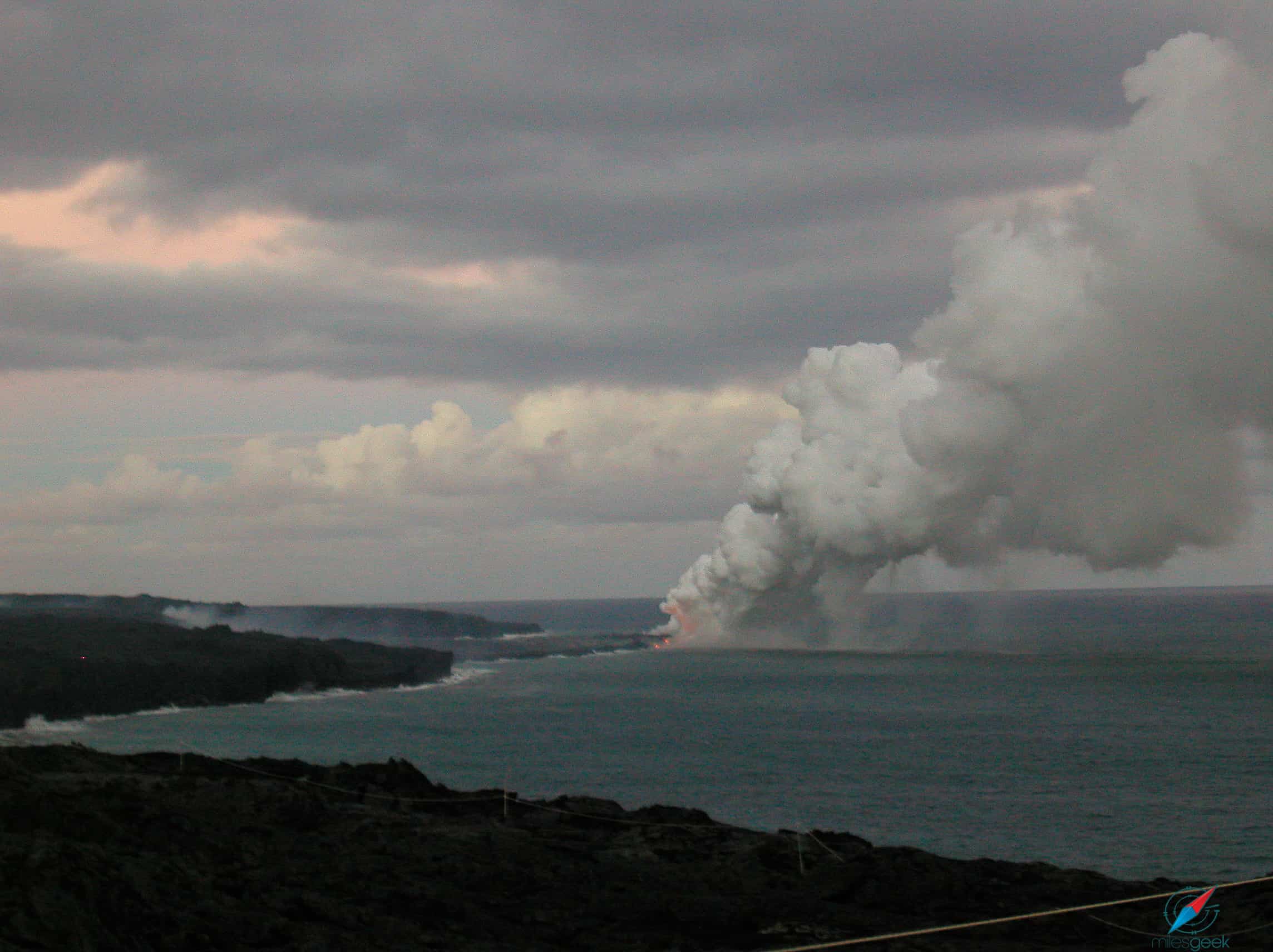 Kilauea Lava meets the sea