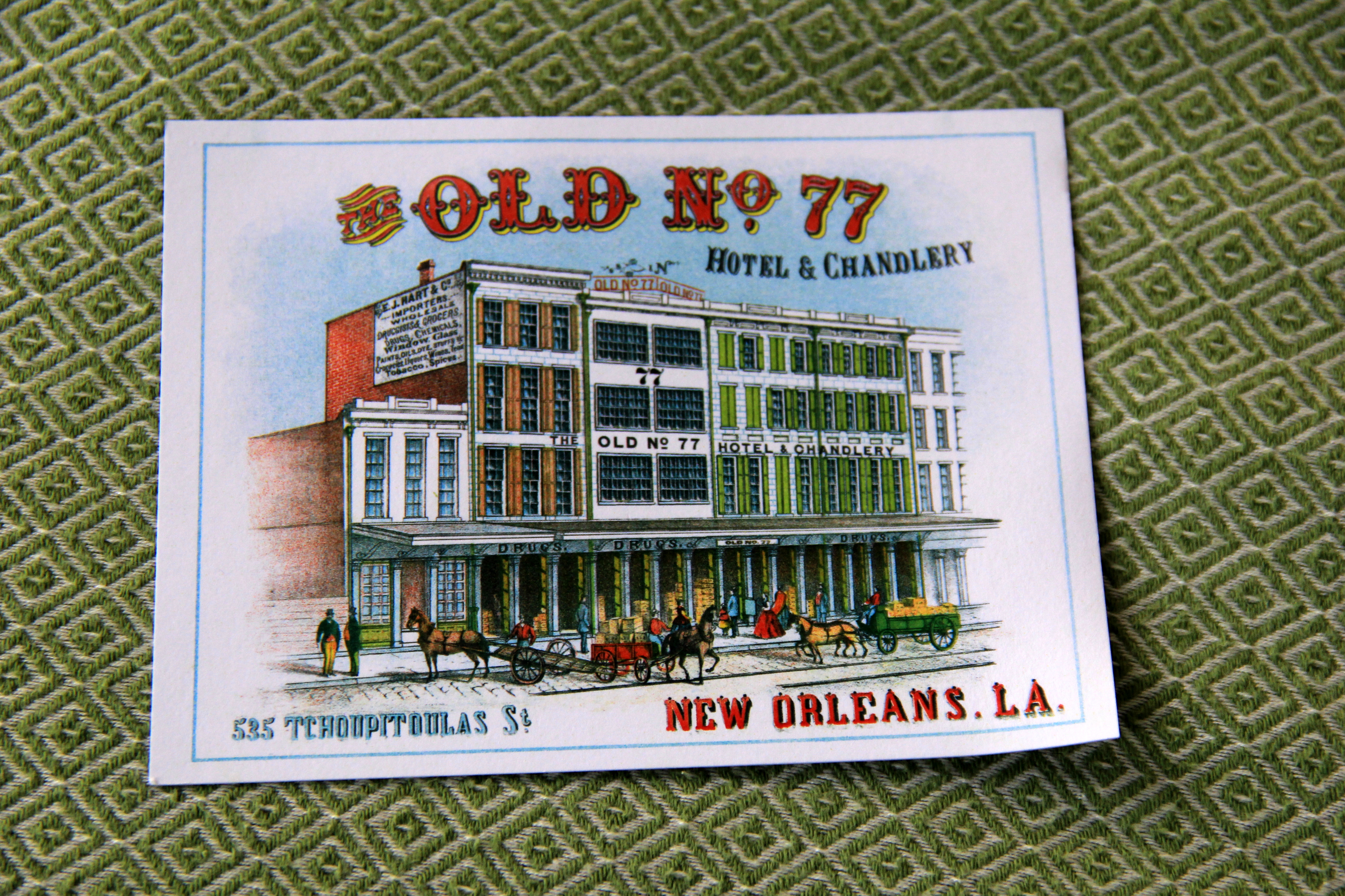 Drink Coaster - Old 77 Hotel and Chandlery New Orleans