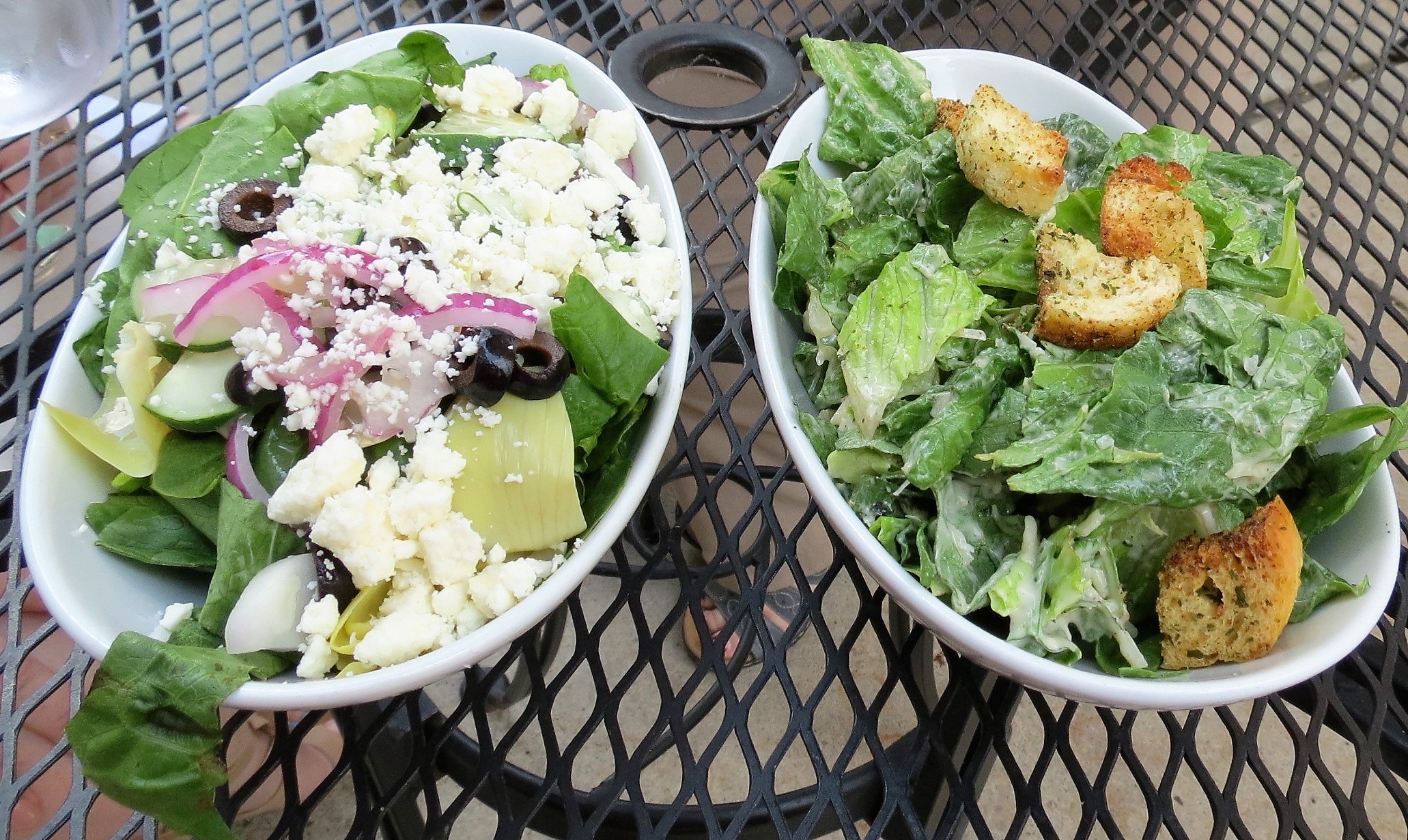 Salads at Pane e Vino Huntsville