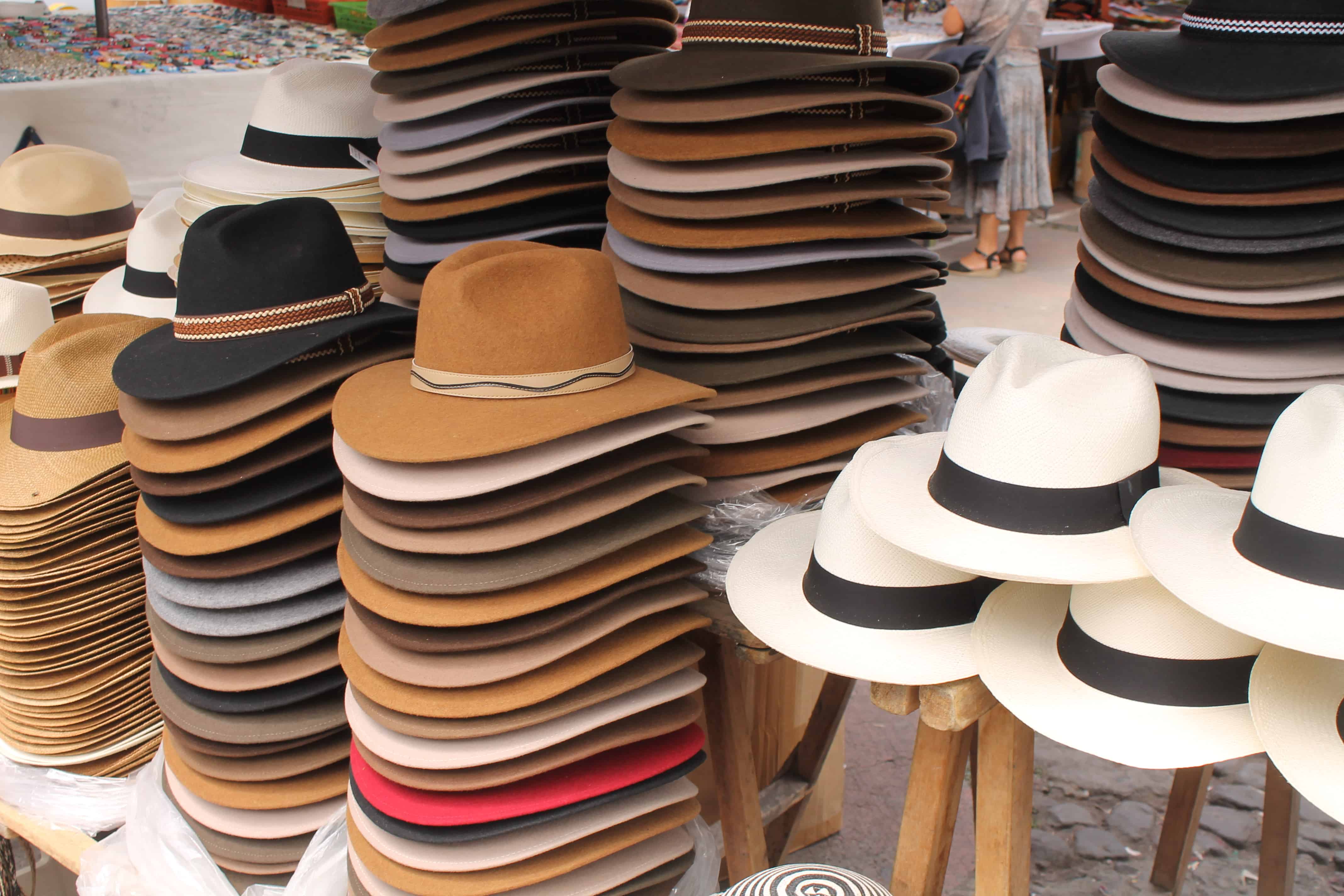 Panama Hats in the Otovalo Market - Ecuador Travel