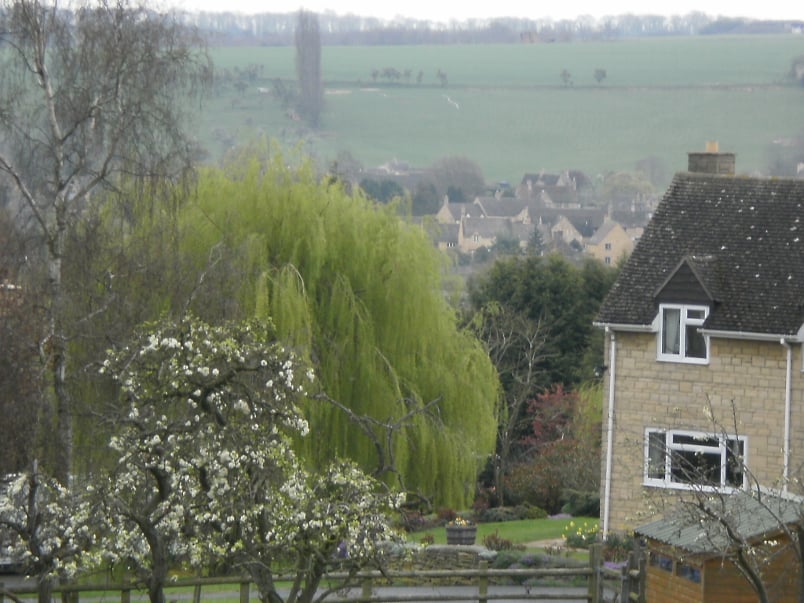 Looking Back at Chipping Campden on Walk to Dover's Hill