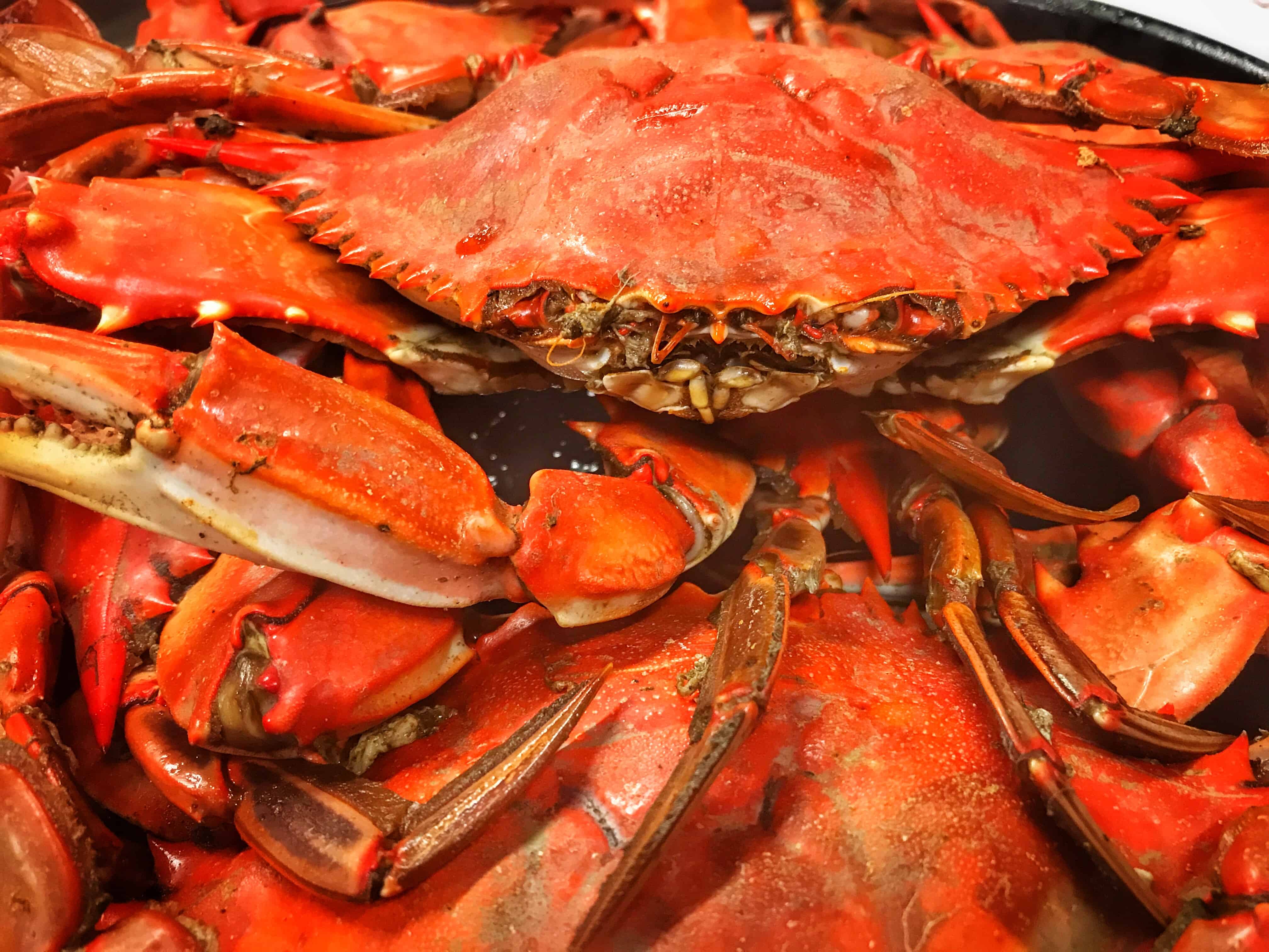 Boiled crabs at Seafood Palace Lake Charles LA