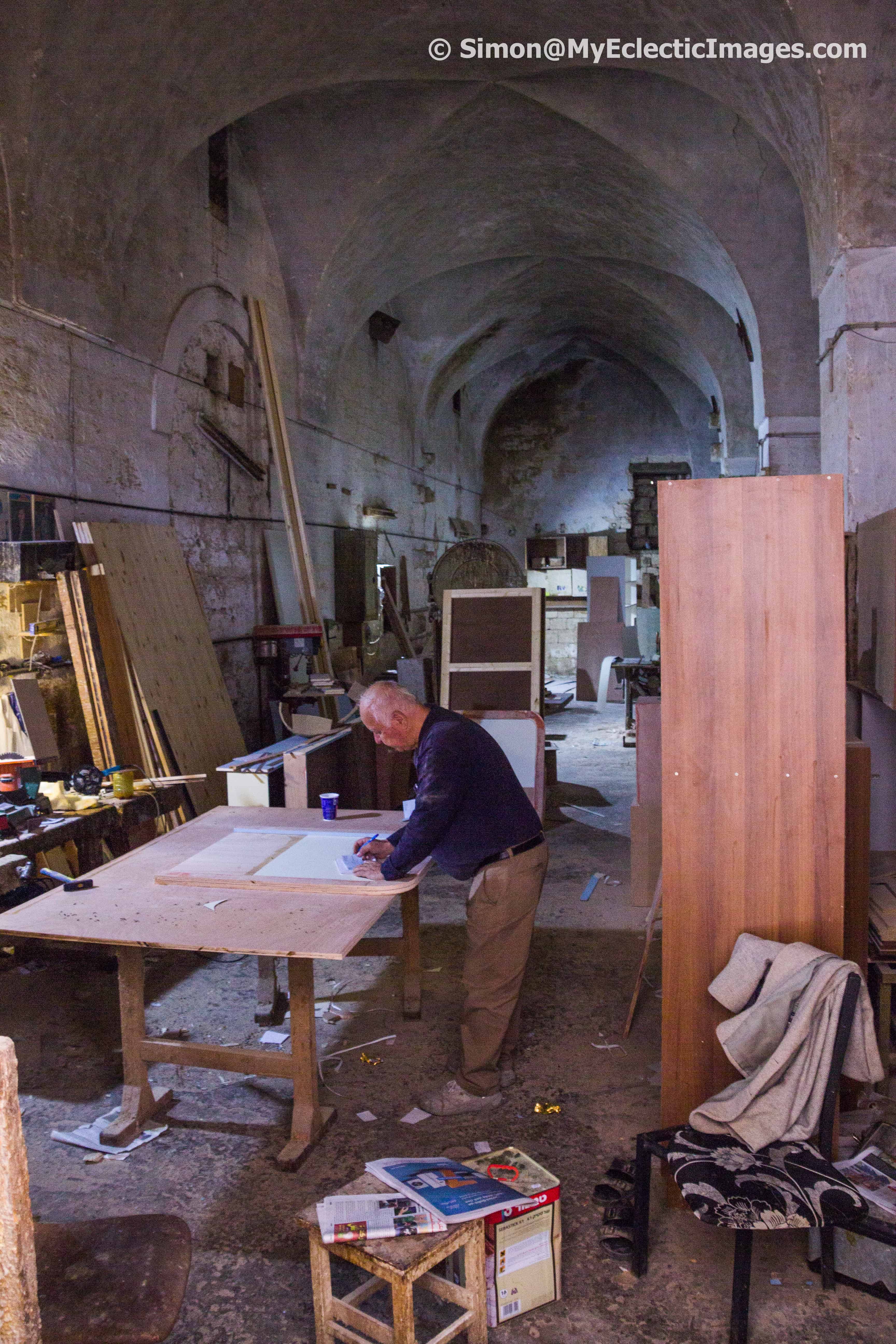 Cabinet making in the old quarter of Nazareth